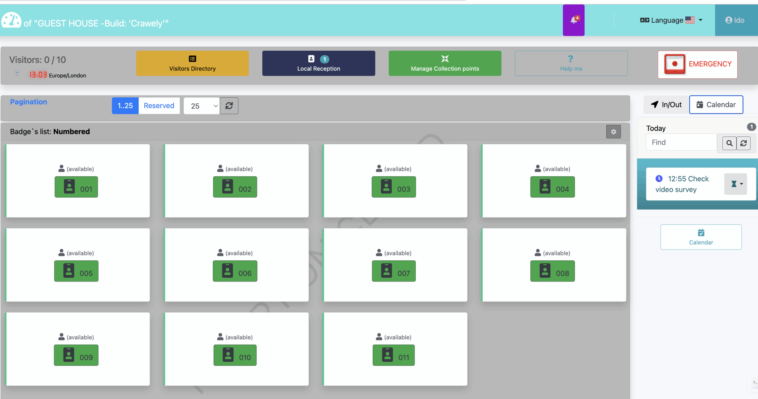 Calendar local appointment - programmed