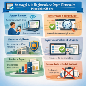 Vantaggi della Registrazione Ospiti Elettronica e disponibile off-site